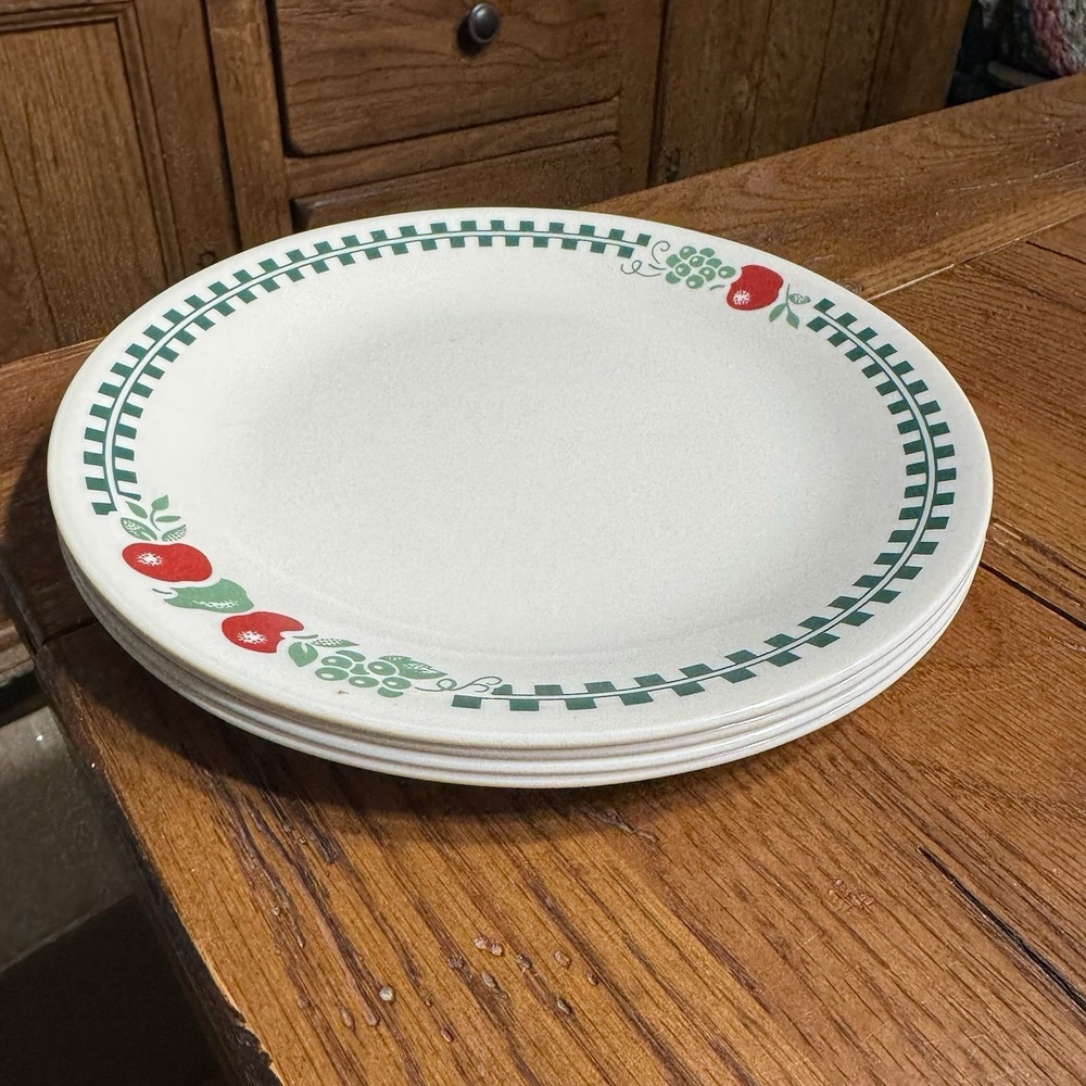 Vintage Corelle Farm Fresh Salad Dessert Bread Plates Set of 4 Made in USA